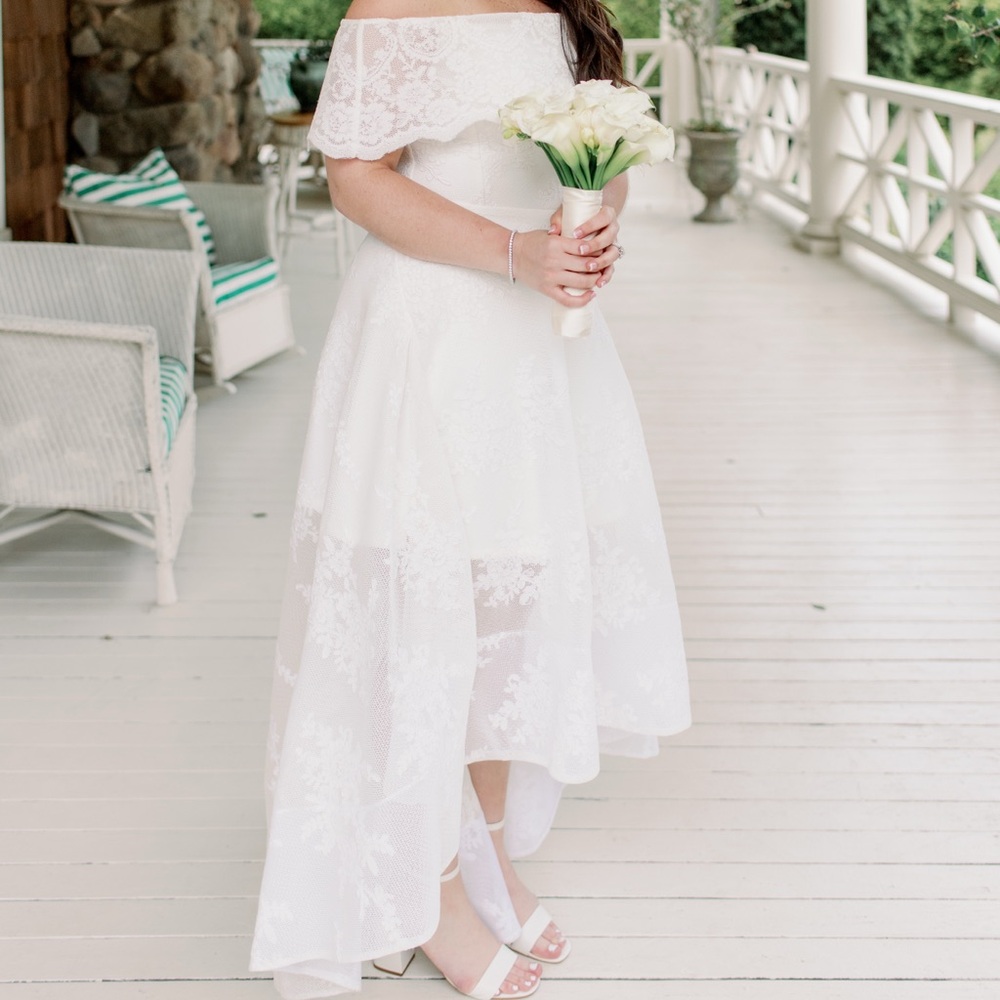 Gorgeous Lace Bronx and Banco Wedding Dress